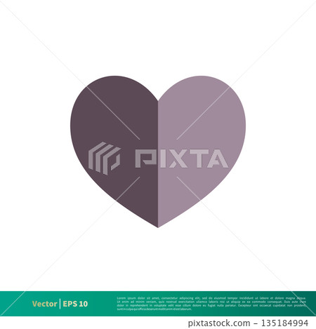 Love Heart Icon Vector Logo Template Illustration Design. Vector EPS 10. Love Heart Icon Vector Logo Template Illustration Design. Vector EPS 10. 135184994