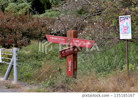 Yamanobe-no-michi Destination Sign Nara Historical Art and Culture Village Isonokami Shrine Sakurai Yatogi Shrine Tokaido Nature Trail 135185167