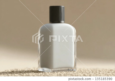 3d perfume bottle mockups, without label, creative background, placed on a cube, 3d realistic perfume botlle mockup, bottle mockups, glass bottle, fabric, glass jar, wooden, environment 135185390