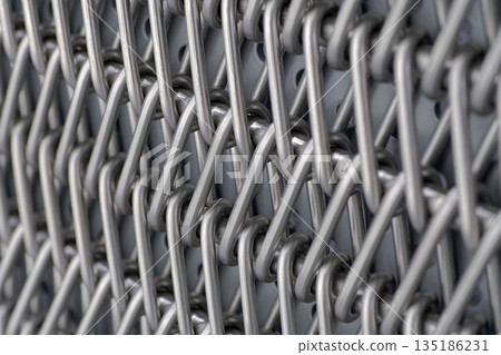 Flexible openwork mesh made of steel wire, fence or conveyor belt 135186231