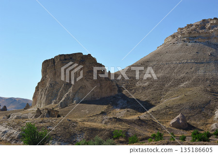 rock formations located near the town of Goreme in Cappadocia rock formations located near the town of Goreme in Cappadocia 135186605