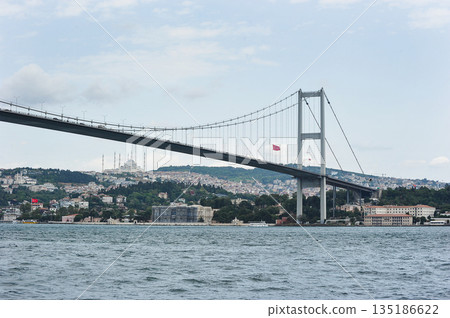 15 July Martyrs Bridge across the Bosphorus in Istanbul 15 July Martyrs Bridge across the Bosphorus in Istanbul 135186622
