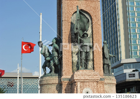 Republic Monument on Taksim Square in Istanbul Republic Monument on Taksim Square in Istanbul 135186623
