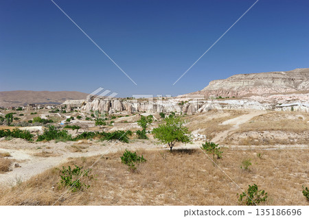 rock formations located near the city of Urgup in Cappadocia 135186696