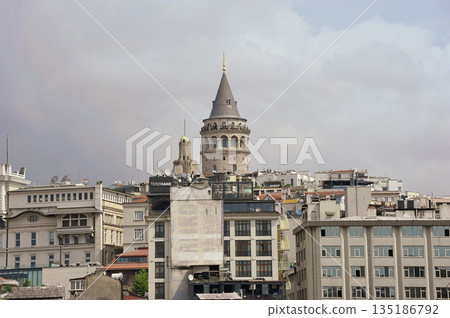 View of Galata Tower in Istanbul View of Galata Tower in Istanbul 135186792
