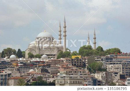 View of the Blue Mosque in Istanbul View of the Blue Mosque in Istanbul 135186795