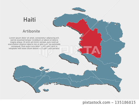 Vector map of Haiti - Artibonite Department Vector map of Haiti - Artibonite Department 135186815