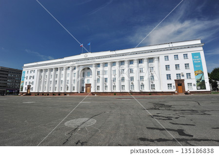 view of the government house in Ulyanovsk view of the government house in Ulyanovsk 135186838