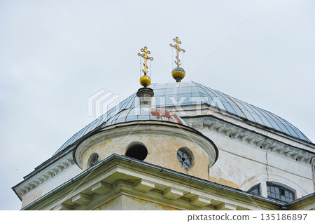 domes of the Borisoglebsky Cathedral in Torzhok domes of the Borisoglebsky Cathedral in Torzhok 135186897