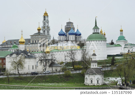 view of the Sergiev Trinity Lavra in Sergiev Posad 135187090