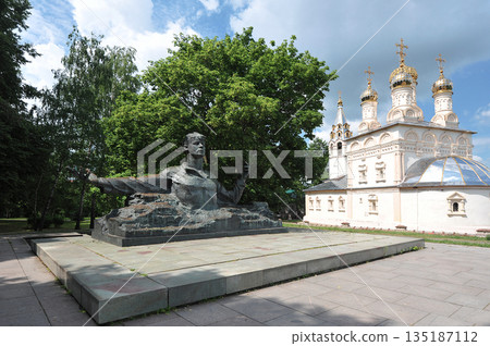 monument to the Russian writer Sergei Yesenin in Ryazan 135187112