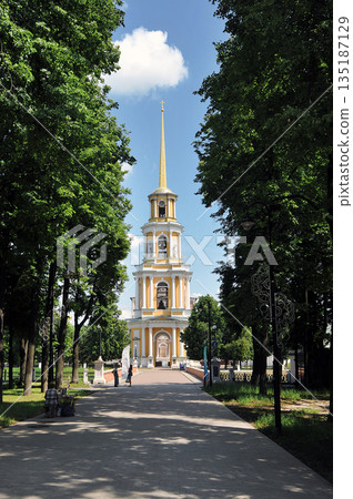 view of the bell tower in the Ryazan Kremlin view of the bell tower in the Ryazan Kremlin 135187129