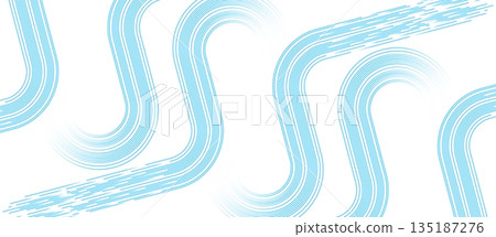 Abstract blue geometric lines background. Minimal linear pattern. Modern graphic design. Futuristic technology concept. Suit for poster, banner, business, website, cover, brochure, flyer 135187276