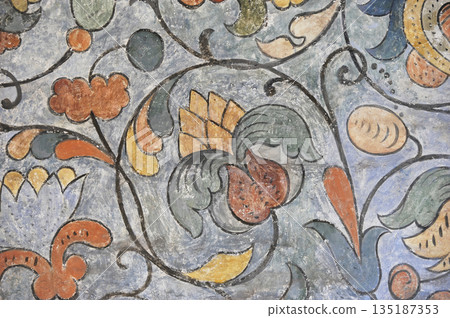 ceiling painting in the Pokrovsky Cathedral on Red Square in Moscow ceiling painting in the Pokrovsky Cathedral on Red Square in Moscow 135187353