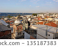 roofs of houses in Fatiha district in Istanbul 135187383