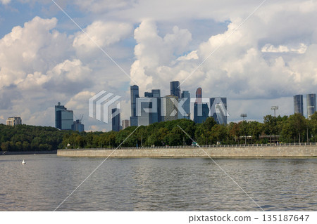 Skyscrapers of the Moscow City International Business Center. Moscow Skyline. Skyscrapers of the Moscow City International Business Center. Moscow Skyline. 135187647
