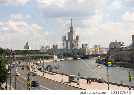 Skyscraper on Kotelnicheskaya Embankment. Moscow, Russia. 135187670