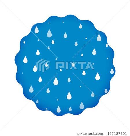 abstract monsoon season raindrop background in papercut style 135187801