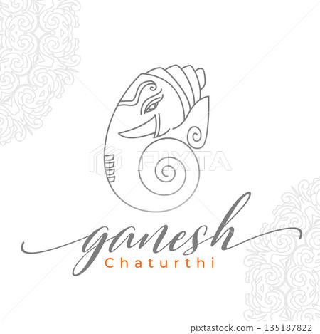 happy ganesh chaturthi greeting background with lord ganpati design happy ganesh chaturthi greeting background with lord ganpati design 135187822