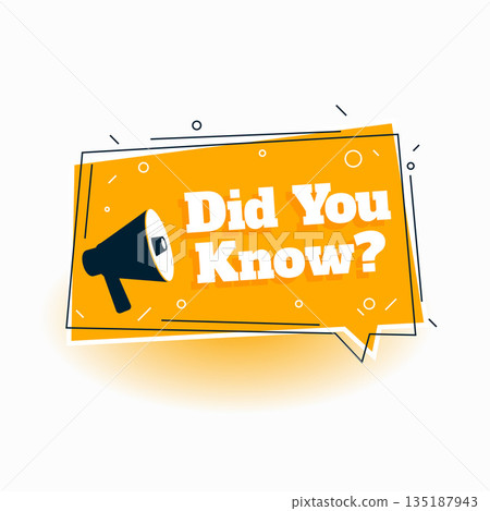 creative did you know background with megaphone design creative did you know background with megaphone design 135187943