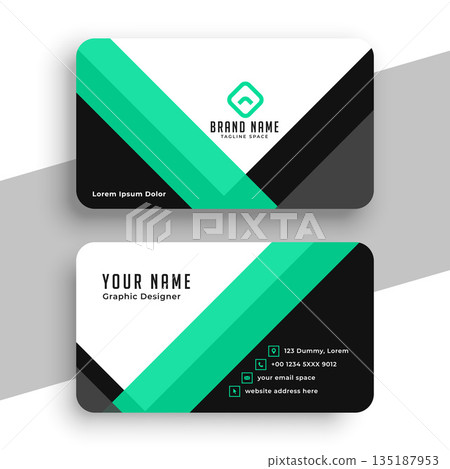 geometric style company visiting card layout for business branding geometric style company visiting card layout for business branding 135187953