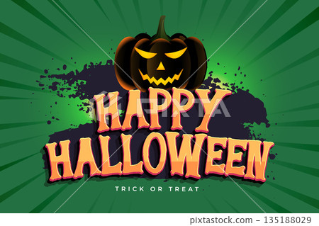 creepy halloween pumpkin background with grungy effect creepy halloween pumpkin background with grungy effect 135188029
