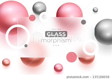 trendy glass morphism wallpaper with 3d geometric sphere design trendy glass morphism wallpaper with 3d geometric sphere design 135188038