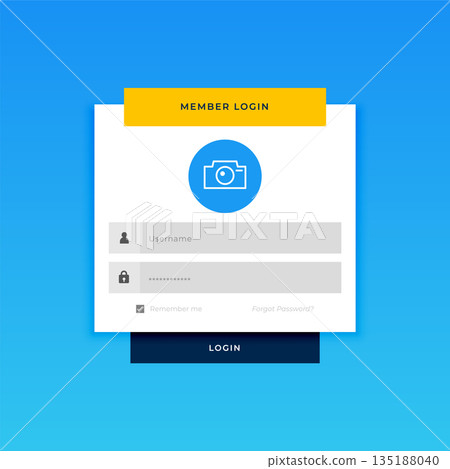 modern login page theme template for social profile access modern login page theme template for social profile access 135188040