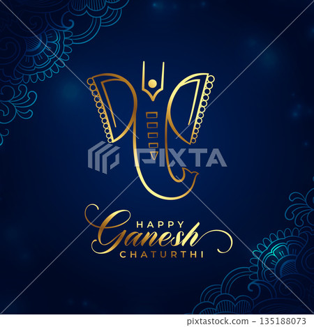 premium ganesh chaturthi cultural background design 135188073
