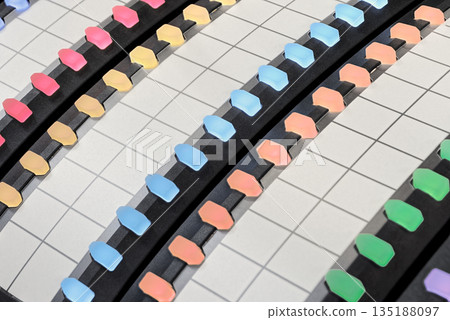 Modern office telephone switchboard panel Modern office telephone switchboard panel 135188097