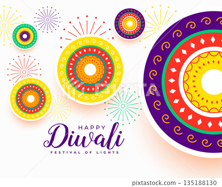 decorative shubh diwali festive rangoli background design decorative shubh diwali festive rangoli background design 135188130