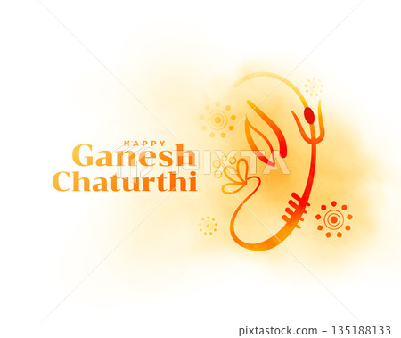happy ganesh chaturthi event background in modern style 135188133