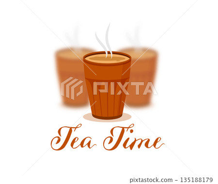 indian chai or tea kullad promo background 135188179
