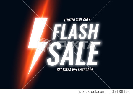 shiny flash sale marketing poster with discount details 135188194