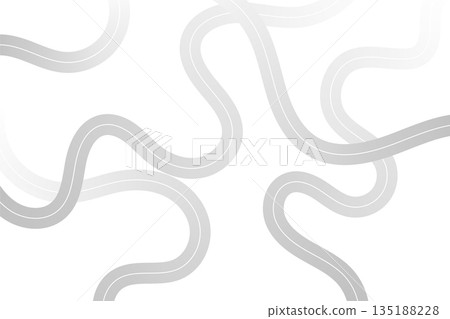 abstract curvy wiggly line on white background 135188228