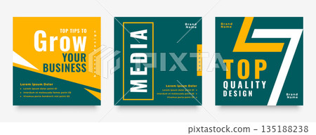 trendy social media post banner for company branding in pack 135188238