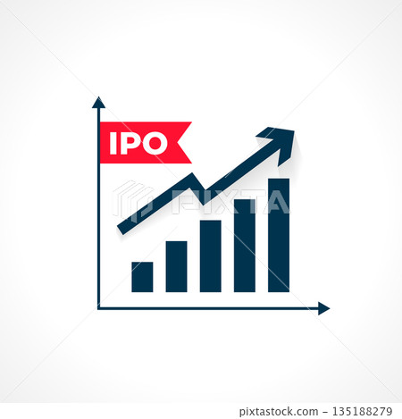 corporate ipo stock launch background with growth arrow corporate ipo stock launch background with growth arrow 135188279