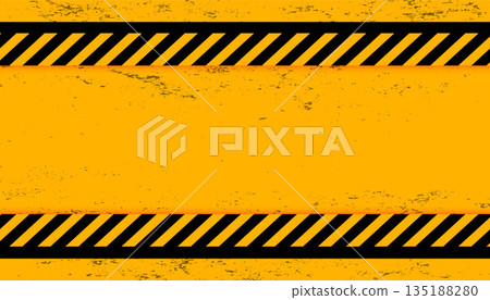 rusty warning caution yellow background with black stripe rusty warning caution yellow background with black stripe 135188280