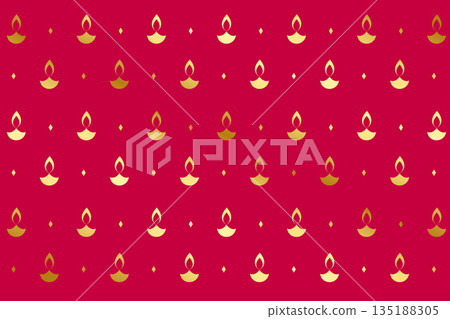 artistic golden shubh diwali diya pattern background design artistic golden shubh diwali diya pattern background design 135188305