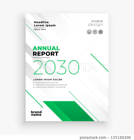 modern business annual report template for corporate newsletter booklet 135188306