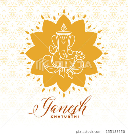 happy ganesh chaturthi festive background for social media post 135188350
