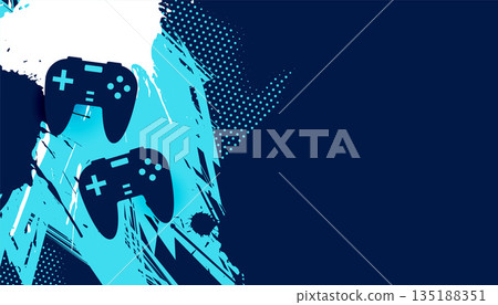abstract video game controller background with text space 135188351