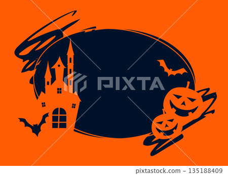 flat style halloween background with empty space flat style halloween background with empty space 135188409