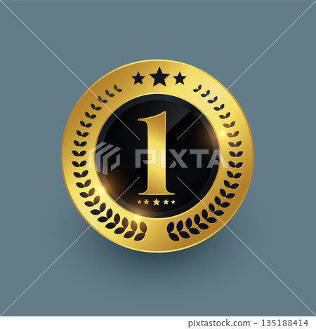 decorative number 1 or one honor symbol for business leader decorative number 1 or one honor symbol for business leader 135188414