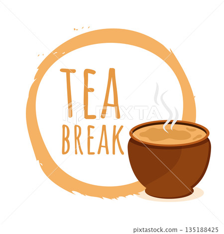 modern tea or chai break background for advertisement modern tea or chai break background for advertisement 135188425