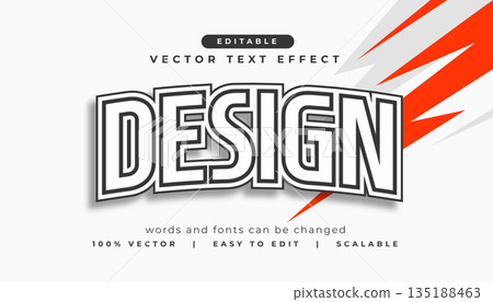 simple design text effect style template simple design text effect style template 135188463