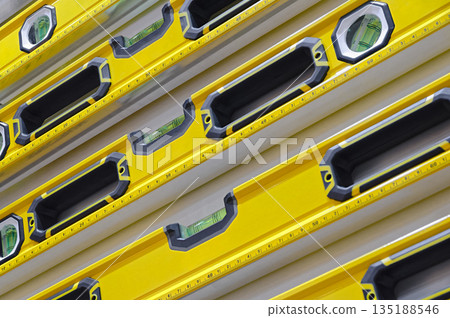 Group of construction bubble levels Group of construction bubble levels 135188546