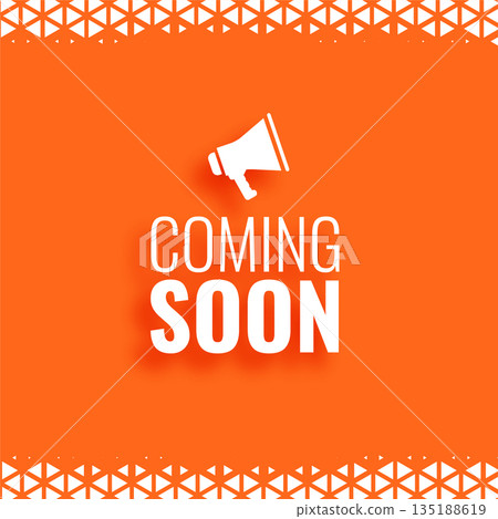 coming soon teaser background with megaphone design coming soon teaser background with megaphone design 135188619