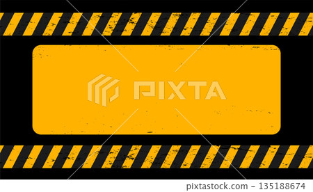 industrial warning alert yellow banner with empty space industrial warning alert yellow banner with empty space 135188674