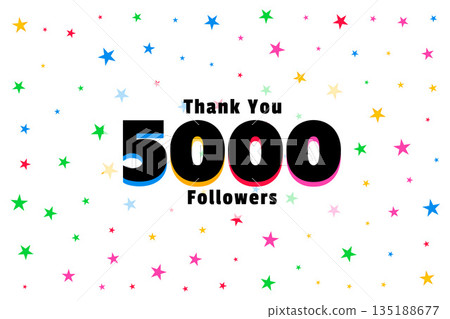 5k digital followers and fans congratulation background design 5k digital followers and fans congratulation background design 135188677
